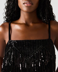 BLAKELYN SEQUIN TOP BLACK