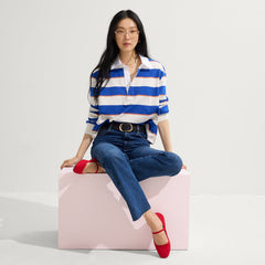 The Max Square Mary Jane - Red Crisp Basketweave