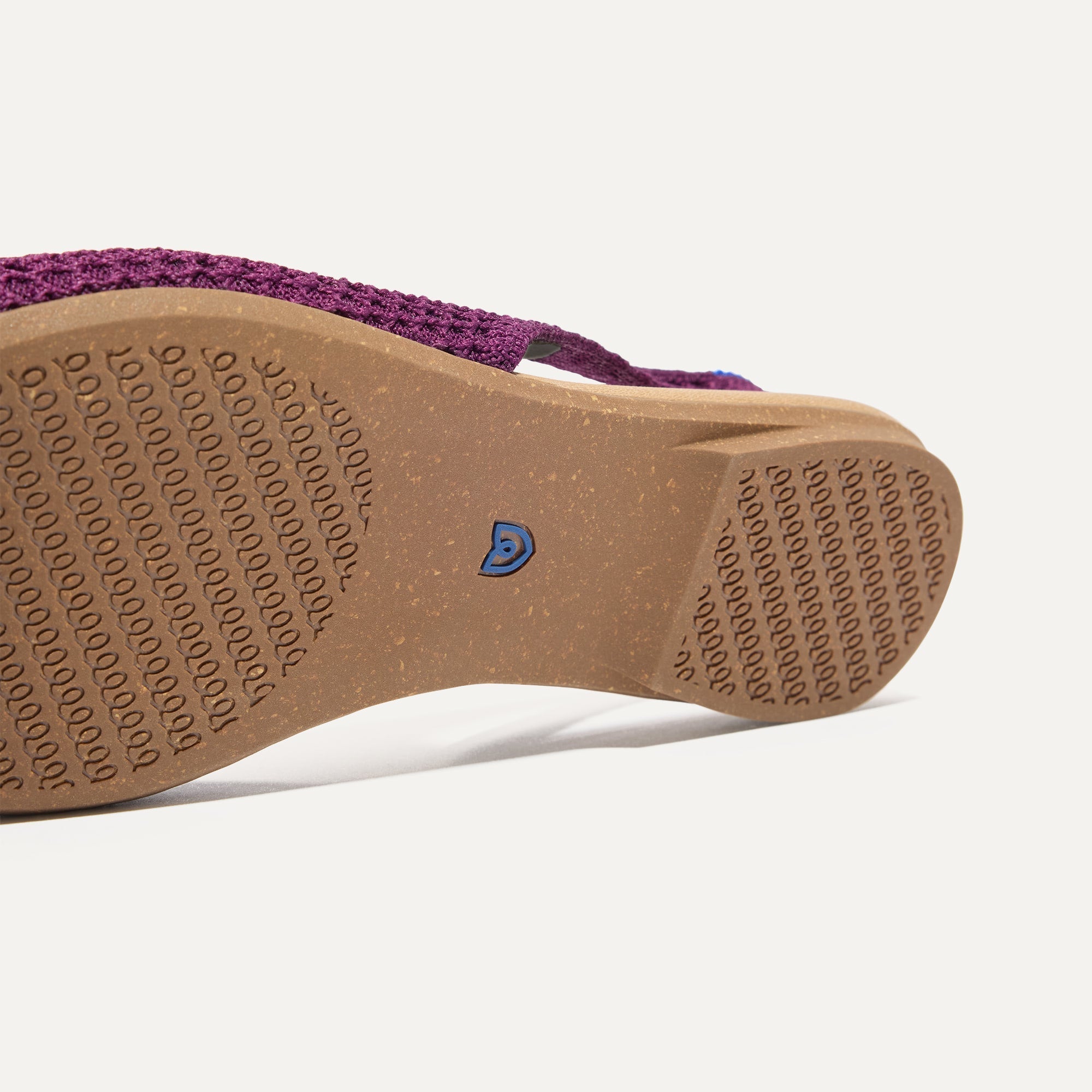 The Almond Slingback - Plum Mesh