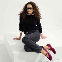 The Max Buckle Mary Jane - Berry Tweed