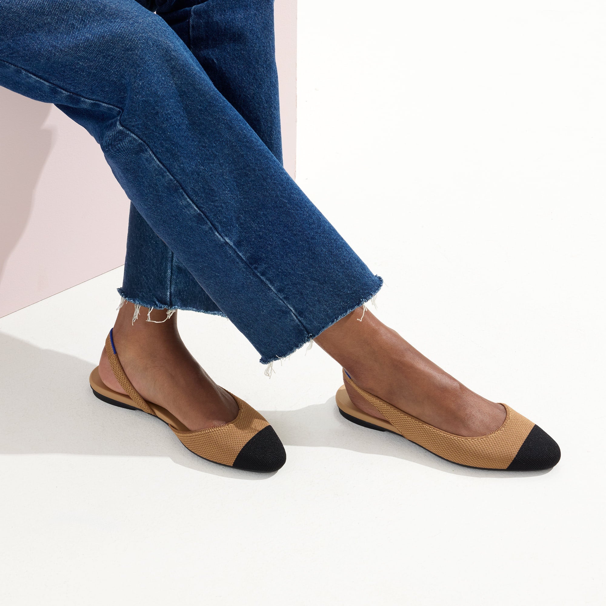 The Almond Slingback - Tawny Captoe