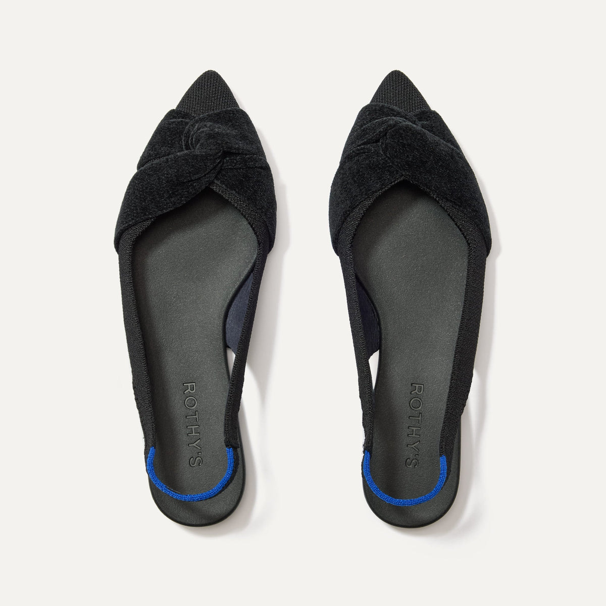 The Twist Point Slingback - Black