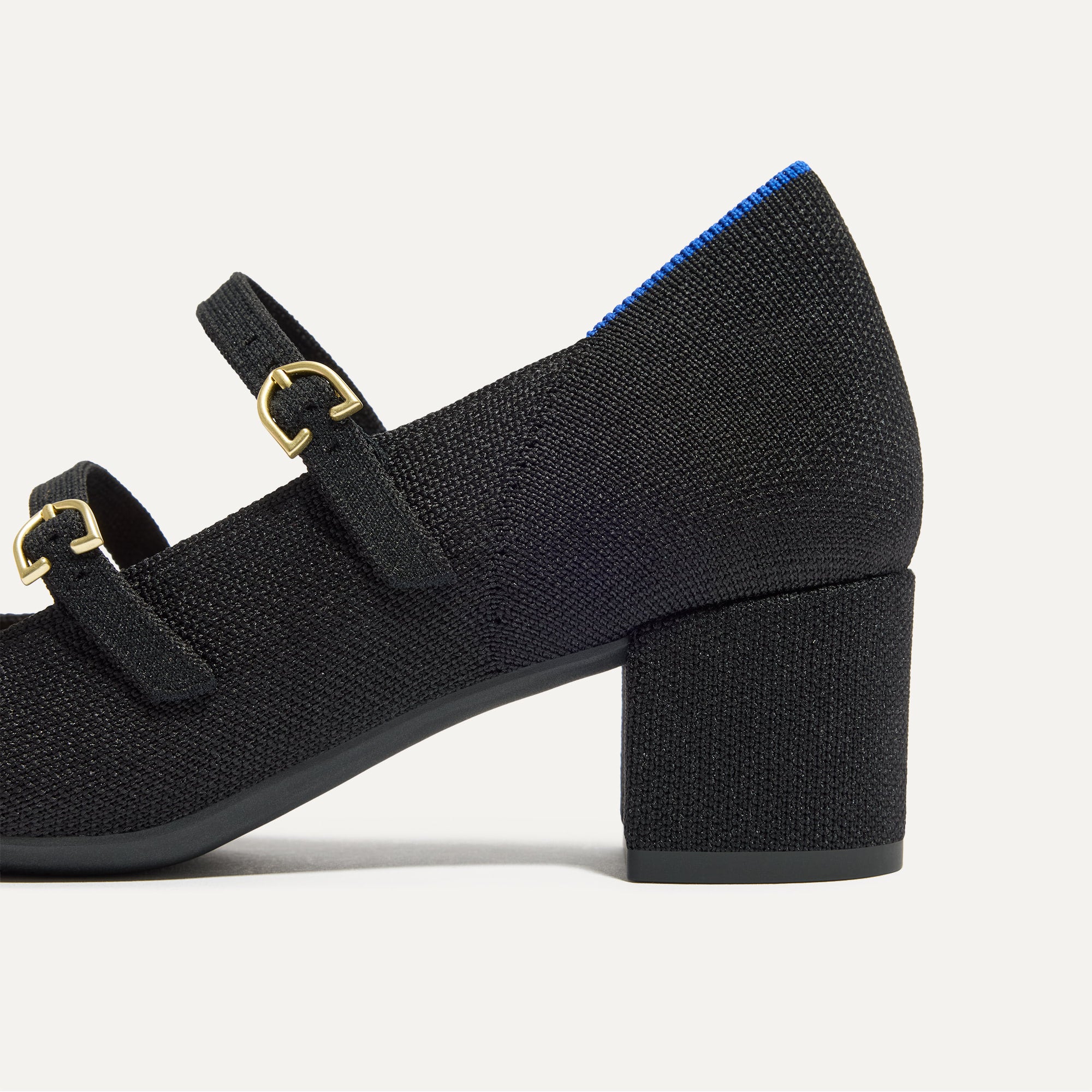 The Double Buckle Mary Jane Heel - Black