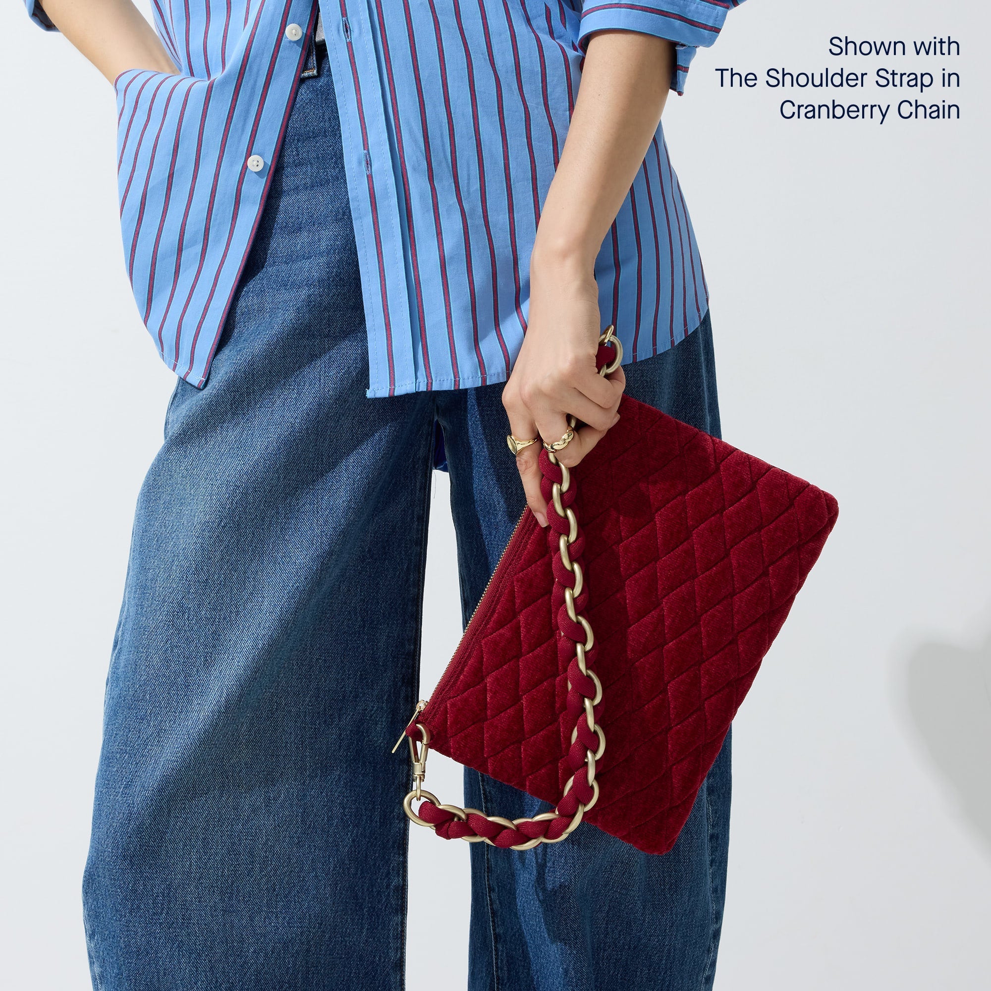 The ReVelvet™ Convertible Clutch - ReVelvet™ Ruby Quilt