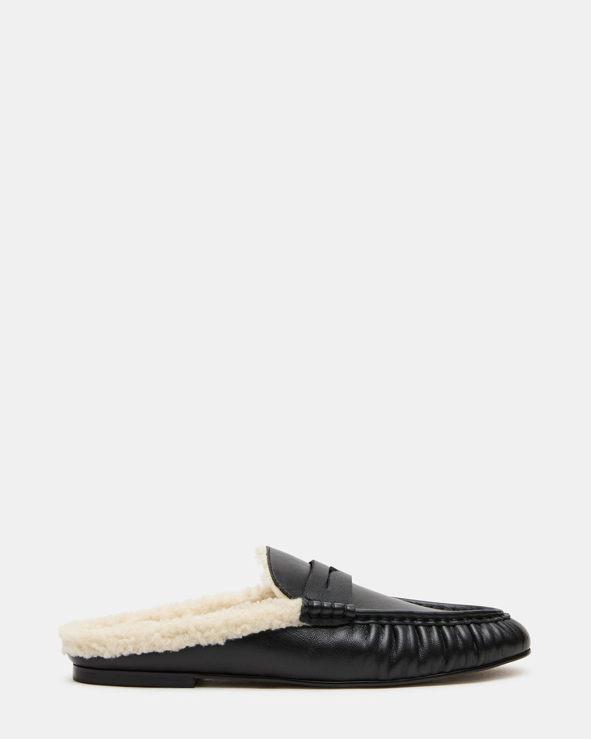 RAFE FAUX FUR BLACK LEATHER